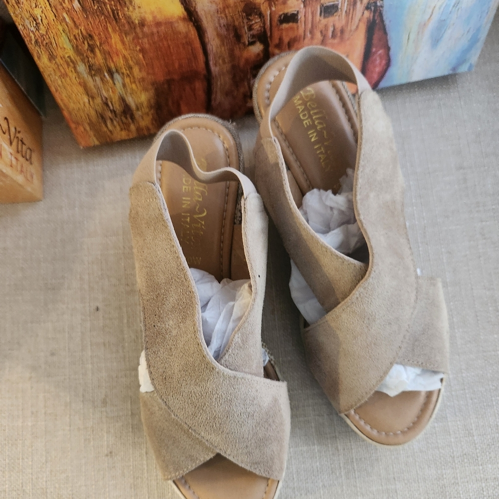 Bella Vita Italian Tan Newbuck Shoes 10W
